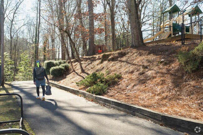 Mount Vernon Woods has a private neighborhood club with amenities, such as tennis courts, pool, and playgrounds nestled in the trees.