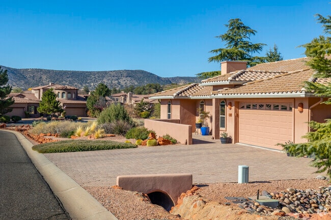 Mediterranean style homes are common in the Village of Oak Creek (Big Park).