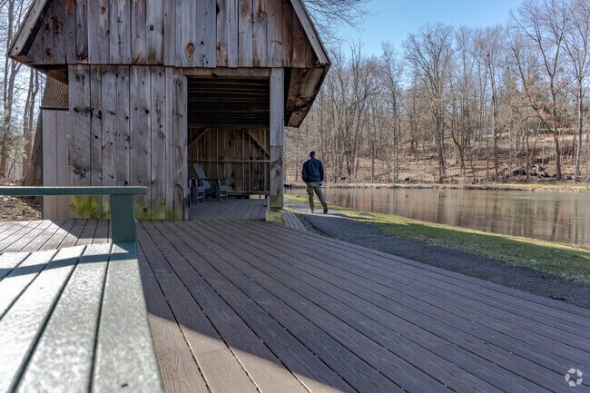 Pound Ridge Town Park has playing fields and excellent walking trails in Pound Ridge.