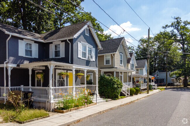 Painted homes sit in close quarters throughout the historic Pitman neighborhood.