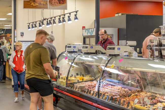 The Greater Bridgeton Amish Farmers Market offers fresh meats in Stow Creek Township.