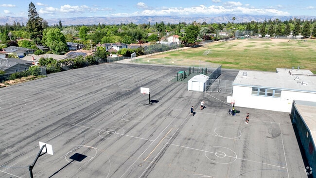 Joaquin Miller Middle School has a huge green space and blacktop court for its students.