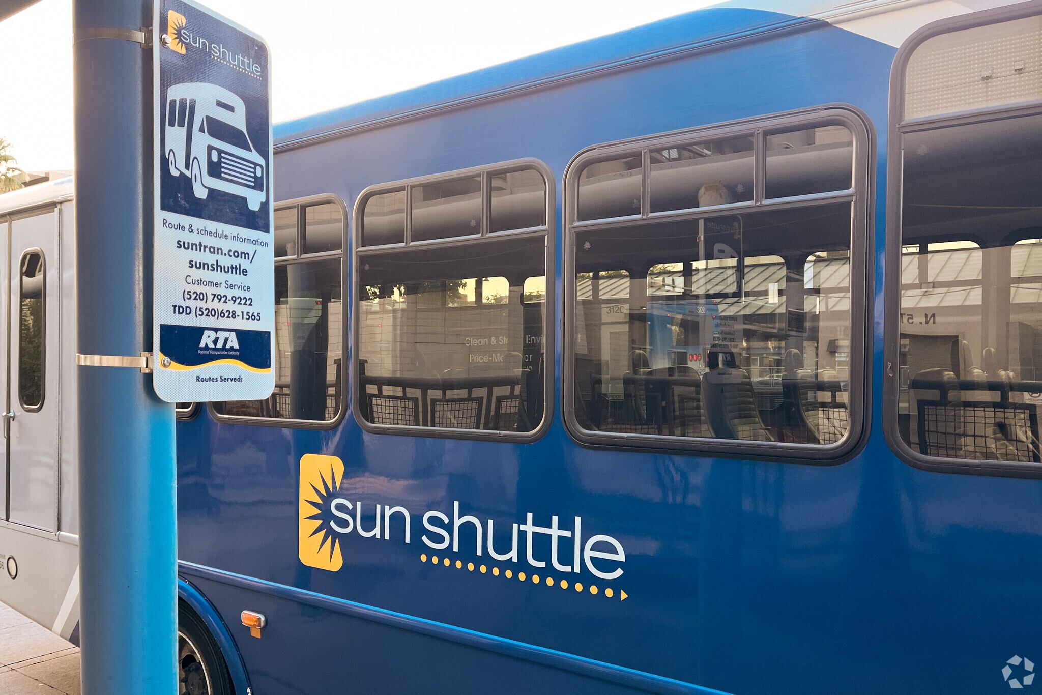 SunShuttle serves the Creekside neighborhood.