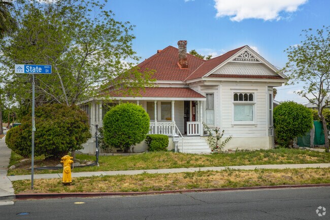 Historical House with Decorative Trim Seen in Downtown Hemet
