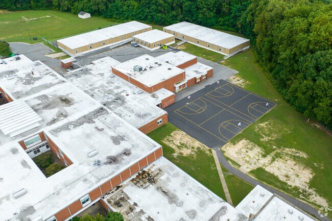 Falling Creek Middle provides basketball courts and greenspace for students to enjoy.