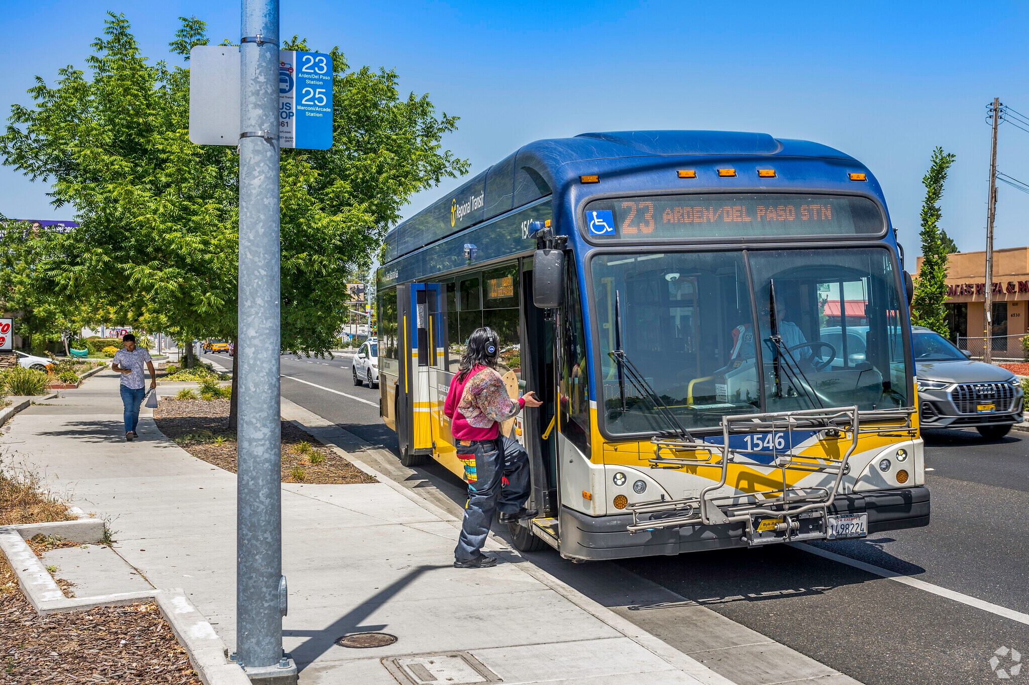 Regional Transit busing serves the community of Carmichael Town Center.