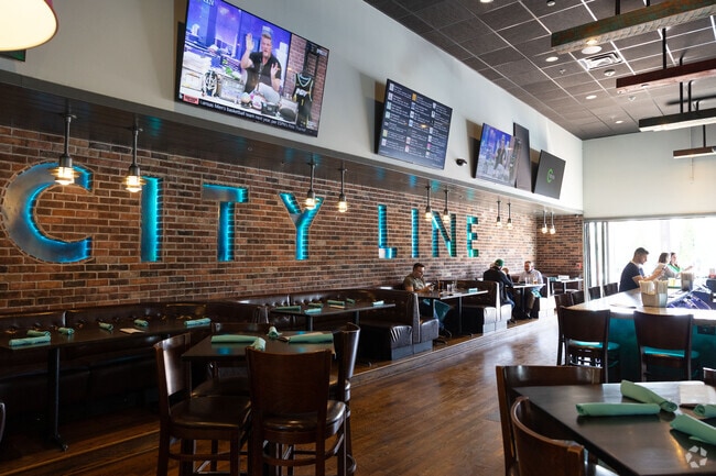City Line Bar & Grill is a popular spot with a great outdoor patio just next to Melrose.