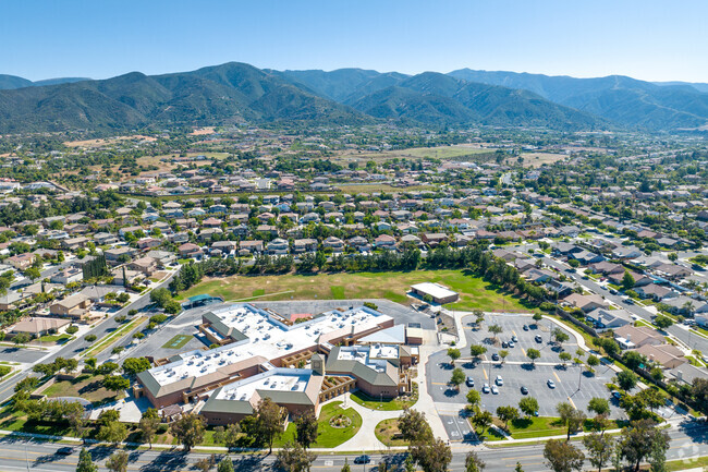 Aerial view of Orange Elementary School in the city of Corona.