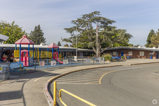 Students love the playground during recess at Woodside Elementary School.
