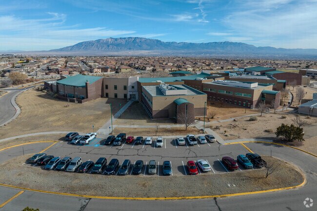 Mountain views at James Monroe Middle School.