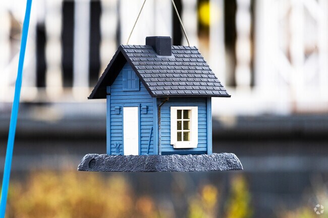 Woodlawn homes are decorated with unique items like birdhouses.