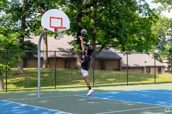 A series of basketball courts at Loomis Park are the perfect place to shoot some hoops.