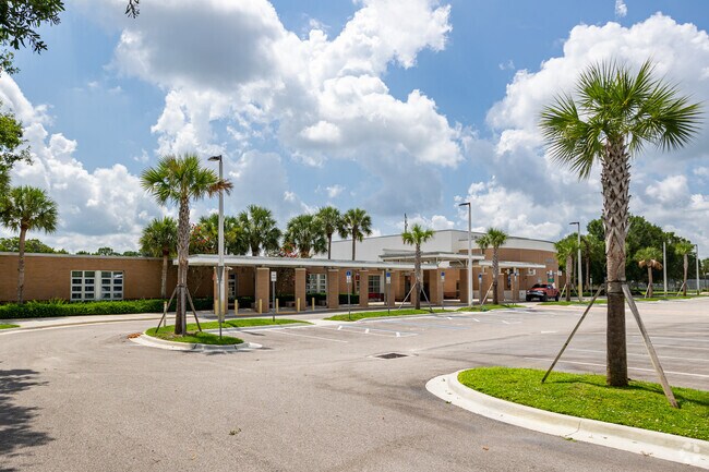 Highlands Elementary School in Immokalee has a designated pick-up and drop-off area.