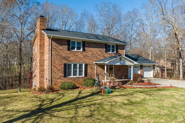 A lawn in North Haven/Swink Acres is adorned with holiday decorations.