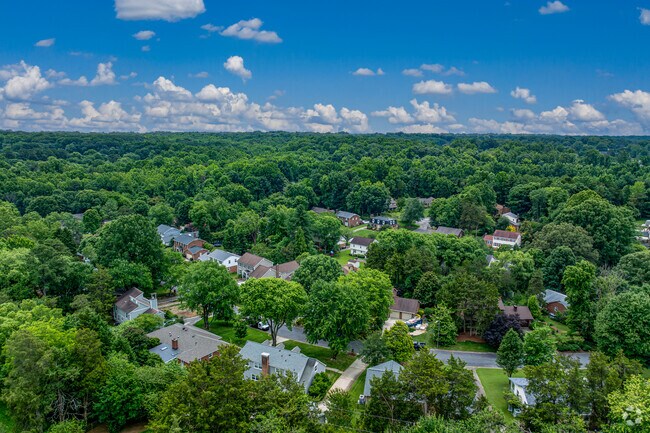 Robinridge homes are surrounded by beautiful mature trees.