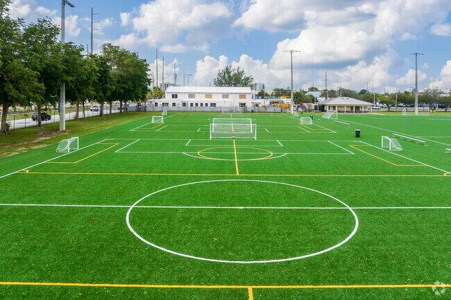 Dowdy Field is the perfect place for people to practice their soccer skills.