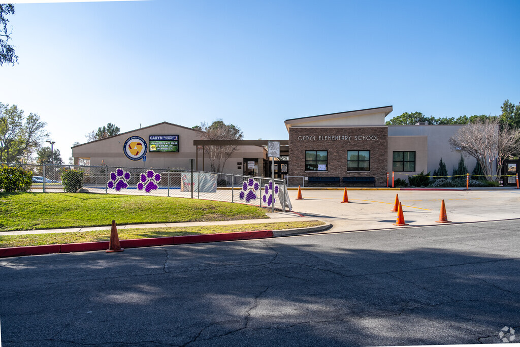 Step into Caryn Elementary School through its inviting entrance.