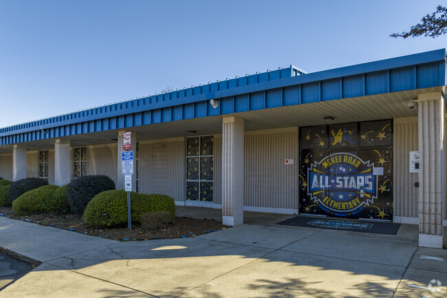 Main entrance for Mckee Road Elementary School students,.