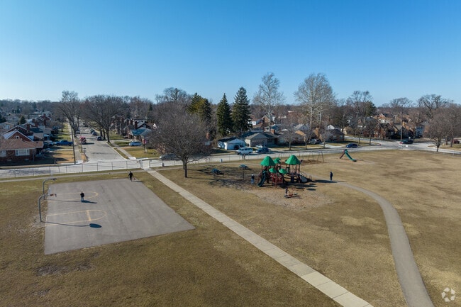 Howard Elementary's basketball court and playground.
