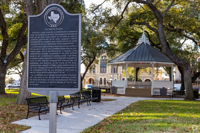 DeLeon Plaza holds many historic markers and statues honoring the cities rich history.
