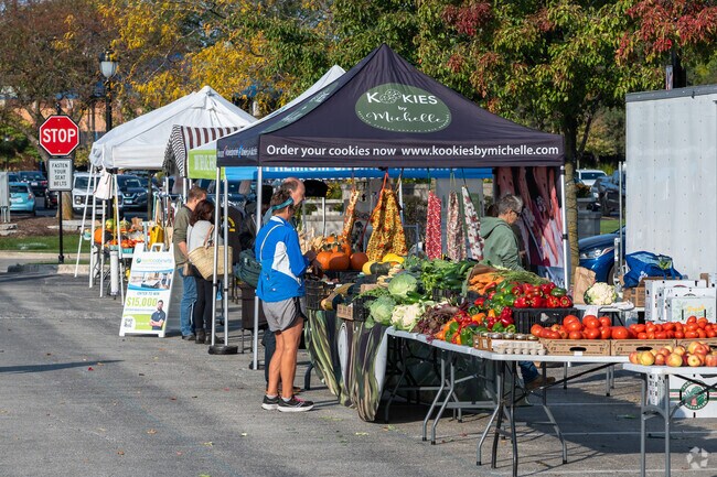 Residents are shopping for fresh produce at Elk Grove Village Farmers Market in Town Center.