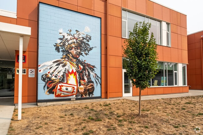 Robert Eagle Staff Middle School mural.