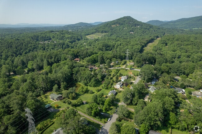 Avery Creek is surrounded by the Blue Ridge Mountains.