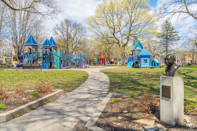 Boyd Park in the neighborhood, has two playground structures with many interactive features.