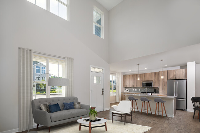 Upgrade Scheme townhome kitchen and living areas