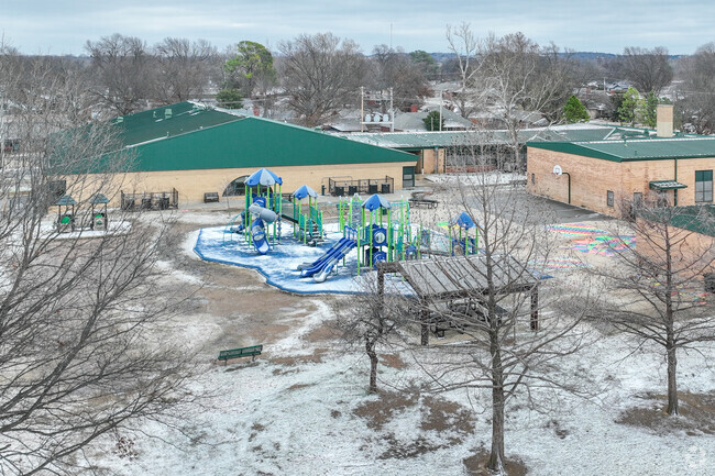 Students have plenty of playground space to climb and play at Carnegie Elementary School.