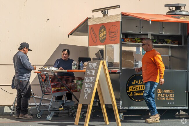 Street vendors are a common sight all around the Harbor Gateway area.
