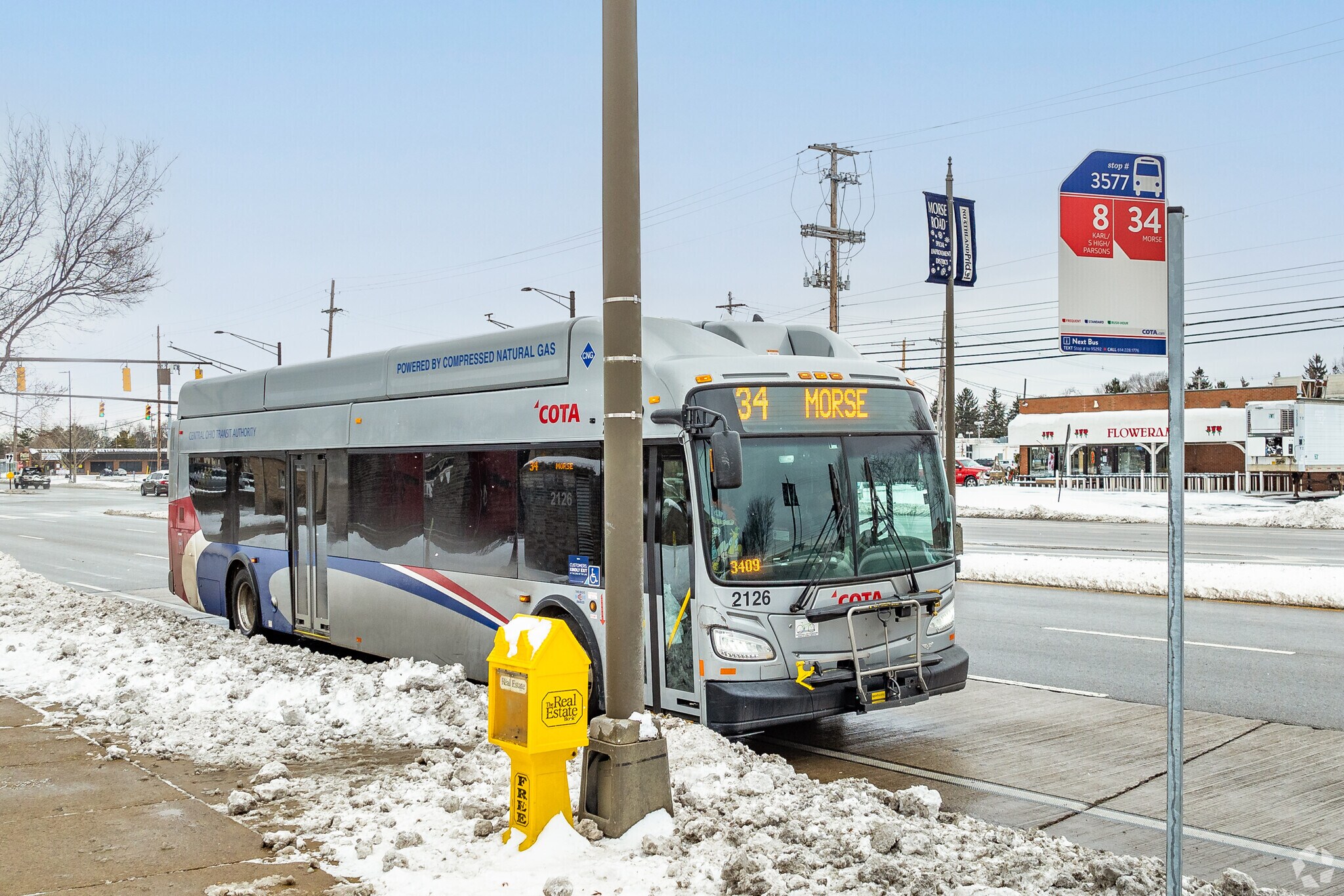 COTA offers bus transit with stops along Karl and Morse Roads in Forest Park West.