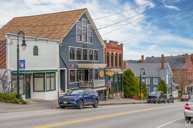 Photo of a Row of Businesses on Main Street in Richmond, Maine