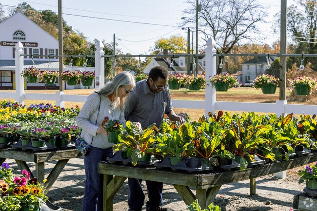 Residents enjoy shopping for fresh plants and vegetables at Kelly's Nursery.