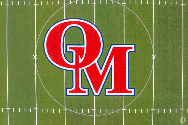 Oak Mt. Middle School colors are blue, white and red.