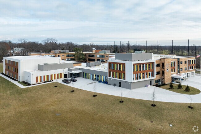 Edgewood Middle School is a large and modern campus welcoming students in Highland Park.