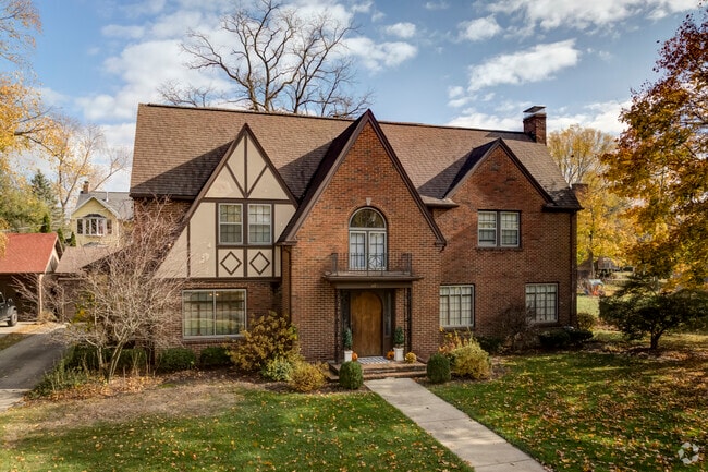 Tudor-style homes stand out in the Queens neighborhood.