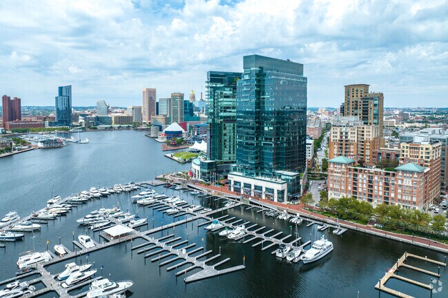 Harbor East offers scenic views.