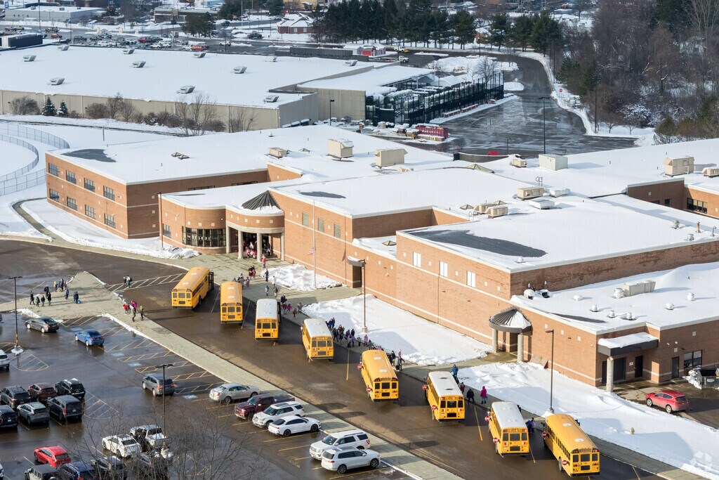 Southwestern Elementary School in Jamestown is a PK-5 school with a good reputation.