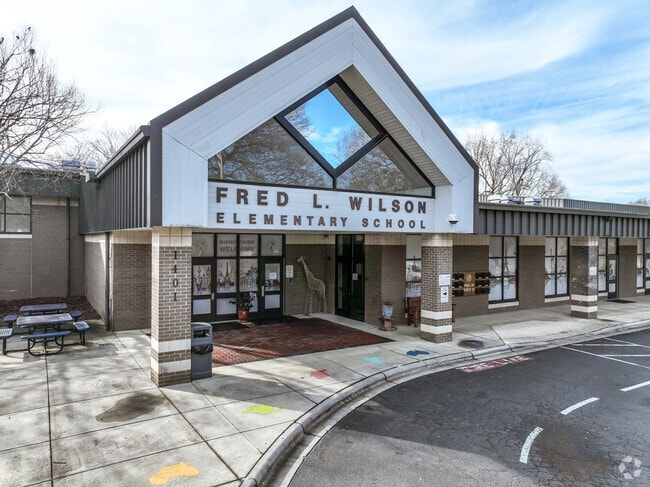 The entrance to Fred L. Wilson Elementary in Kannapolis.