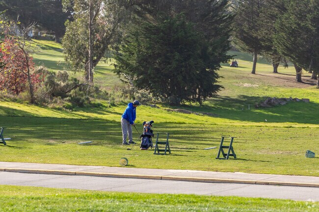 Going to the driving range is a common practice in Cypress Ridge.