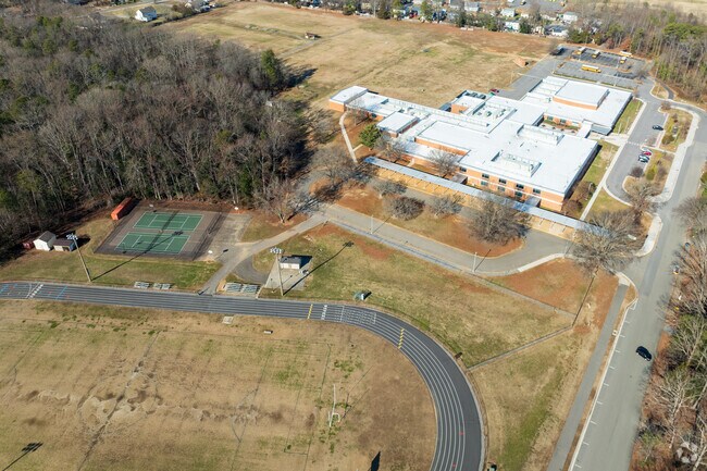 An aerial view of Providence Middle School.