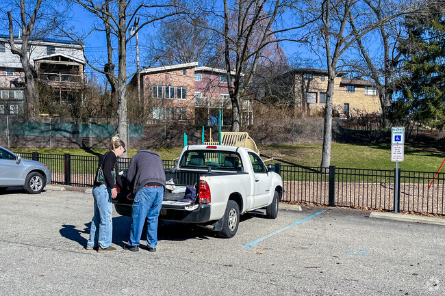 On a sunny day in Green Tree you can easily work outside without freezing.