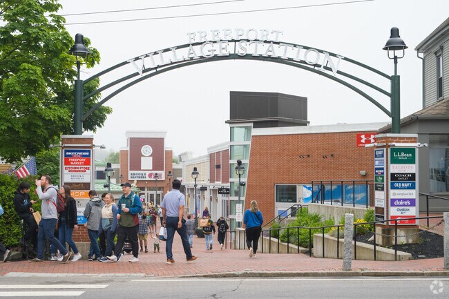 People from all over the East coast come to Freeport to shop at the Outlets.