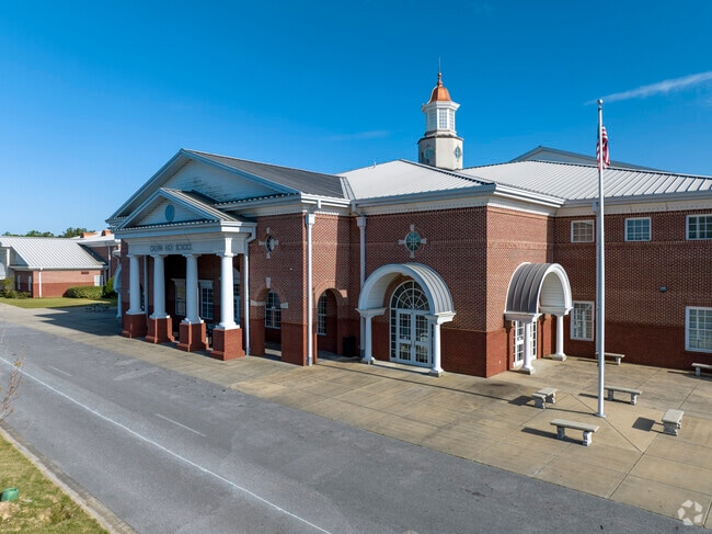 Entrance to Calera High School in Calera Alabama.
