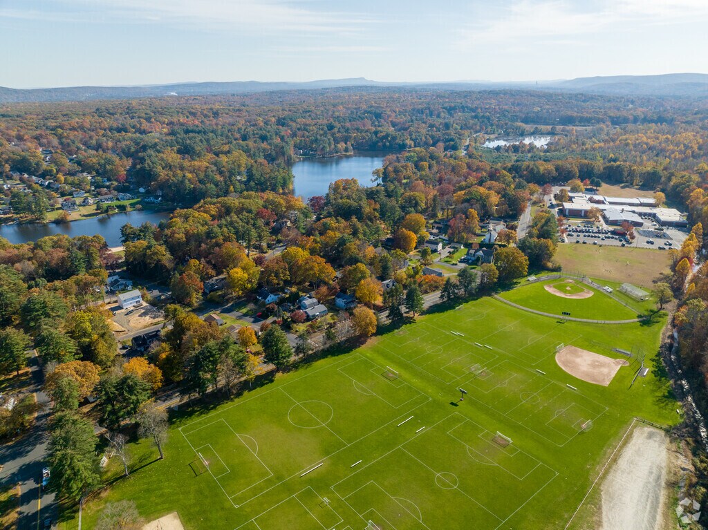 Burlington Junior Soccer Association is adjacent to Lake Garda Elementary, in Burlington.