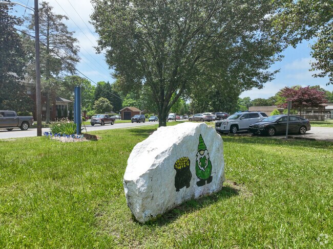 The spirit rock at Conover Special Education is great place for school spirit.