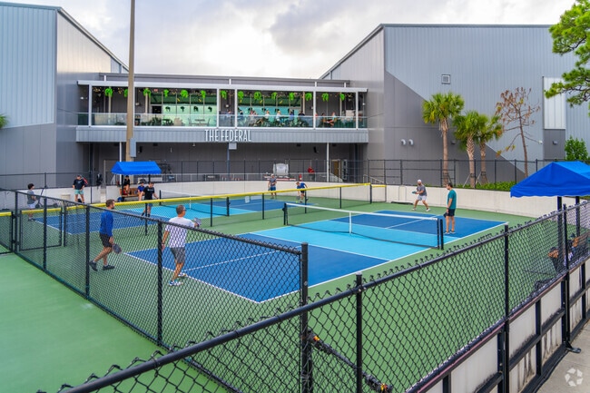 Play pickleball at Holiday Park, just minutes from Hendricks Isles.