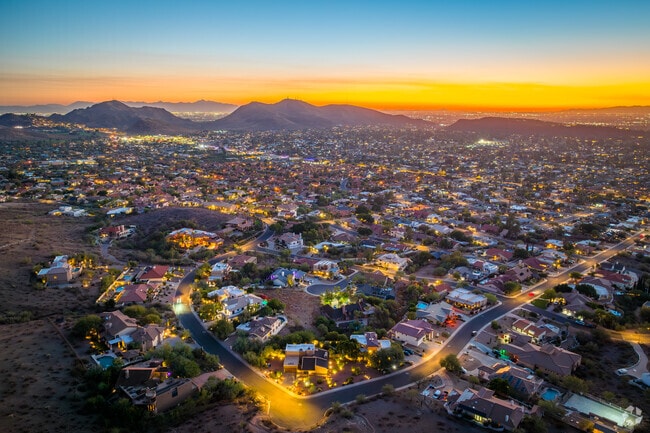 Gaze over North Central Phoenix from the scenic vistas of Lookout Mountain Preserve.