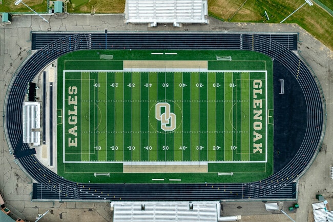 Avondale High School students root for the Glenoak Eagles.